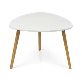 Masuta De Cafea Scandia, 55x55x40 cm, Bambus/MDF, Natur/Alb