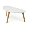 Masuta De Cafea Scandia, 85x45x40 h cm, Bambus/MDF, Natur/Alb picture - 2