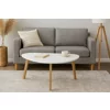 Masuta De Cafea Scandia, 85x45x40 h cm, Bambus/MDF, Natur/Alb picture - 1