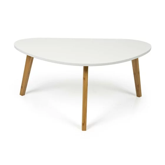 Masuta De Cafea Scandia, 85x45x40 h cm, Bambus/MDF, Natur/Alb picture - 3