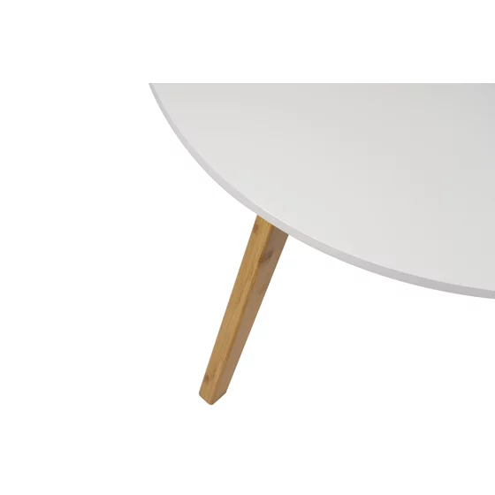 Masuta De Cafea Scandia, 85x45x40 h cm, Bambus/MDF, Natur/Alb picture - 4