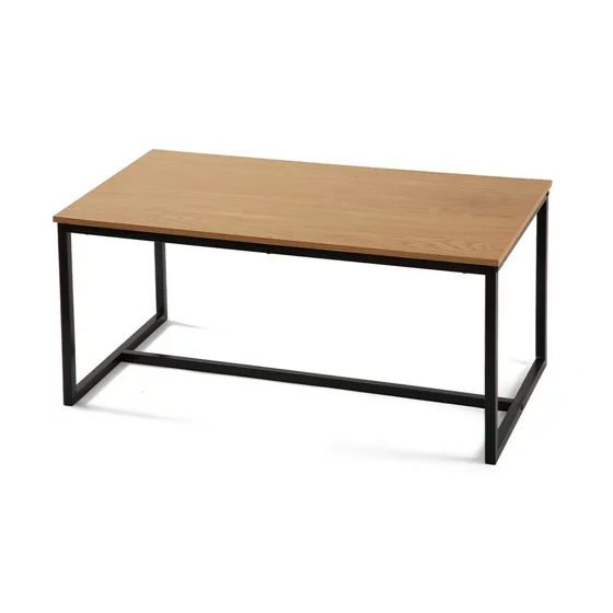 Masuta de Cafea Tabula, 90x47x40 cm, Metal/Pal Melaminat, Negru/Natur picture - 2