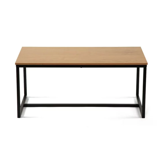 Masuta de Cafea Tabula, 90x47x40 cm, Metal/Pal Melaminat, Negru/Natur picture - 3