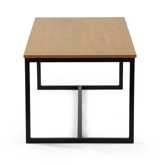 Masuta de Cafea Tabula, 90x47x40 cm, Metal/Pal Melaminat, Negru/Natur picture - 5