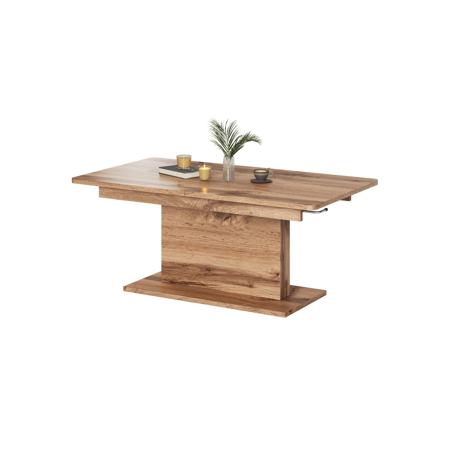 Masuta transformabila busetti, 126-167x70x56-74 cm, stejar wotan