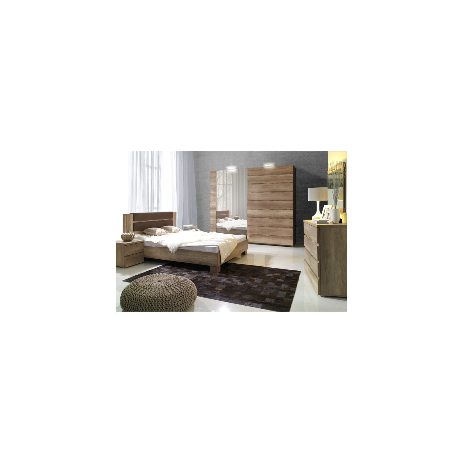 Dormitor miro cu dulap de 250 cm