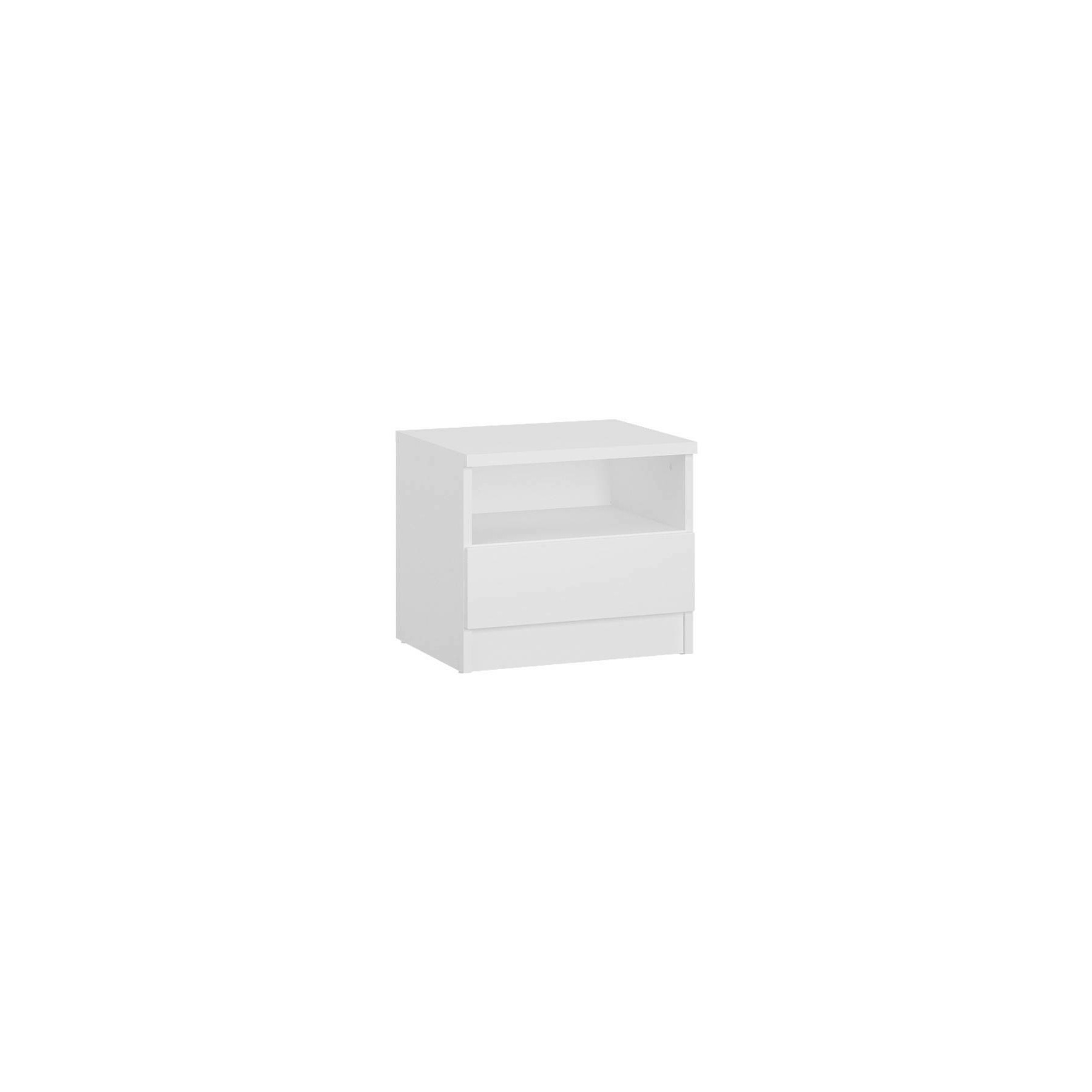 Noptiera boston bosk12, 45x41x40.5 cm, alb mat/ alb lucios