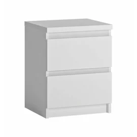 Noptiera Fribo FRIK05 cu 2 Sertare, 40x40x51.8 h cm, Pal Melaminat, Alb Alpin