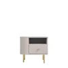 Noptiera Ovalio, 48x41x45 h cm, Pal Melaminat/MDF, Beige Nisip picture - 1