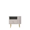 Noptiera Ovalio, 48x41x45 h cm, Pal Melaminat/MDF, Beige Nisip picture - 2