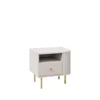 Noptiera Ovalio, 48x41x45 h cm, Pal Melaminat/MDF, Beige Nisip picture - 3