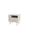 Noptiera Ovalio, 48x41x45 h cm, Pal Melaminat/MDF, Beige Nisip picture - 4