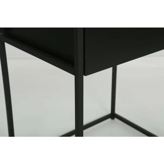 Noptiera Snoa 40x30x50 h cm, Metal/Pal Melaminat, Negru picture - 4