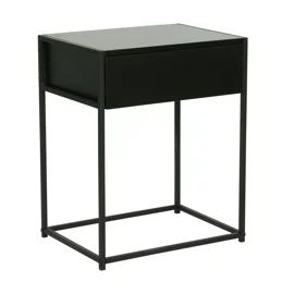 Noptiera Snoa 40x30x50 h cm, Metal/Pal Melaminat, Negru