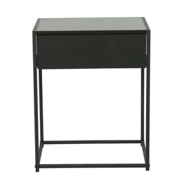 Noptiera Snoa 40x30x50 h cm, Metal/Pal Melaminat, Negru