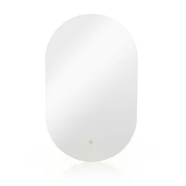 Oglinda de Baie cu Led Ovelia, 50x80 cm, Actionare Touch, Lumina Calda/Rece