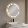 Oglinda de Baie cu Led Solux, Ø70 cm, Actionare Touch, Lumina Calda/Rece/Neutra picture - 2