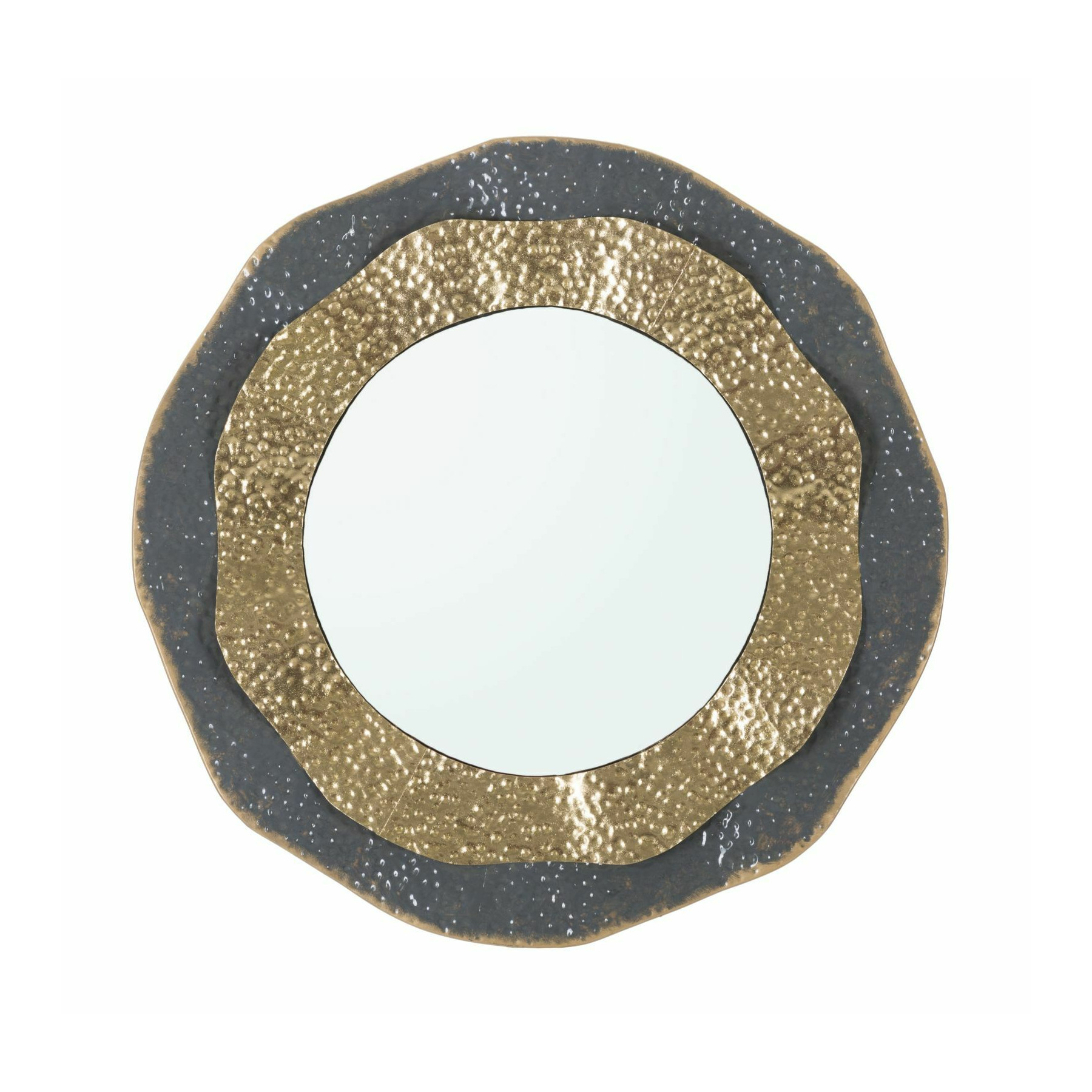 Oglinda de perete, roma1713, multicolor, metal, mdf si oglinda, 65.5x65.5x5 cm
