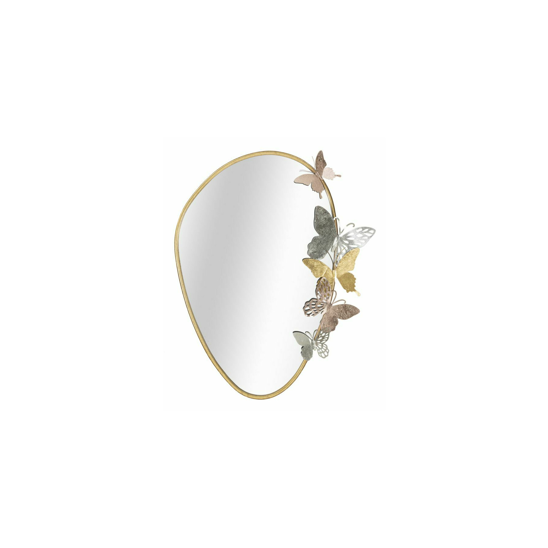 Oglinda de perete, Roma1741, Multicolor, Metal, MDF si Oglinda, 71.5x58.5x3.5 cm