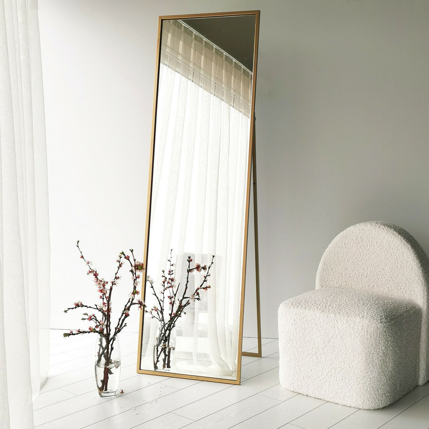 Oglinda decorativa cool - gold 50x170 cm