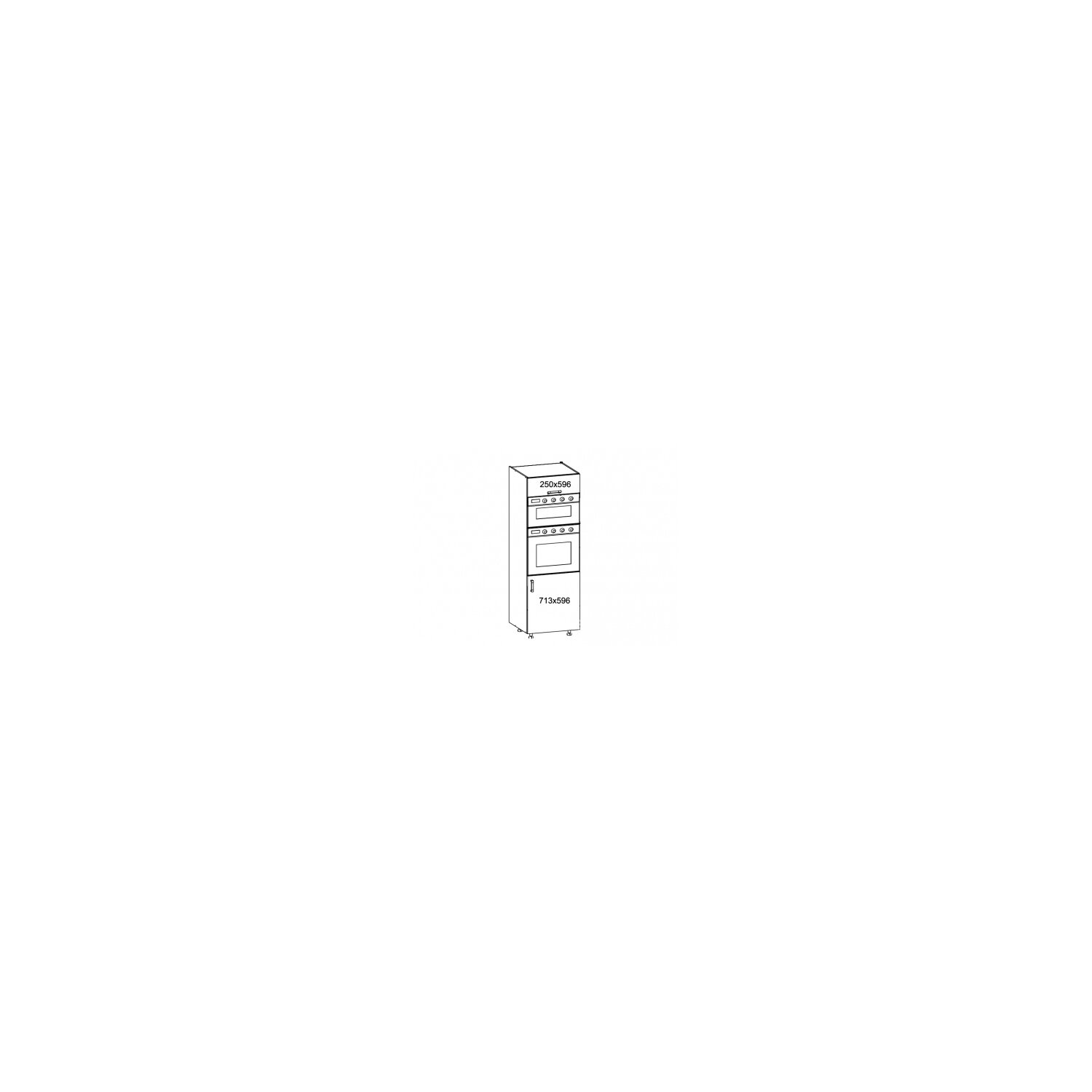 Older - corp inalt 2 usi pentru cuptor si cuptor cu microunde 60 cm