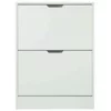Pantofar Corry II, 2 sertare, 60x24x83 cm, Pal Melaminat/MDF, Alb Mat picture - 1
