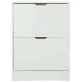 Pantofar Corry II, 2 sertare, 60x24x83 cm, Pal Melaminat/MDF, Alb Mat