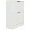 Pantofar Corry II, 2 sertare, 60x24x83 cm, Pal Melaminat/MDF, Alb Mat picture - 2