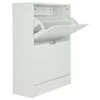 Pantofar Corry II, 2 sertare, 60x24x83 cm, Pal Melaminat/MDF, Alb Mat picture - 3