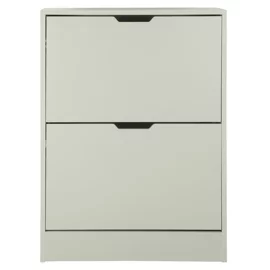 Pantofar Corry II, 2 sertare, 60x24x83 cm, Pal Melaminat/MDF, Gri