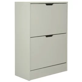 Pantofar Corry II, 2 sertare, 60x24x83 cm, Pal Melaminat/MDF, Gri