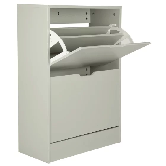 Pantofar Corry II, 2 sertare, 60x24x83 cm, Pal Melaminat/MDF, Gri picture - 4