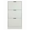 Pantofar Corry II, 3 sertare, 60x24x118 cm, Pal Melaminat/MDF, Alb Mat picture - 1