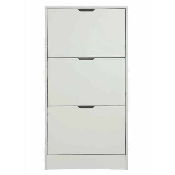 Pantofar Corry II, 3 sertare, 60x24x118 cm, Pal Melaminat/MDF, Alb Mat picture - 1
