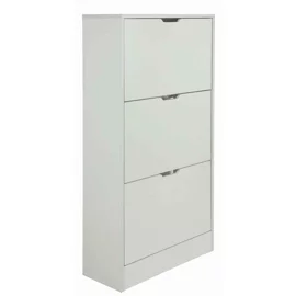 Pantofar Corry II, 3 sertare, 60x24x118 cm, Pal Melaminat/MDF, Alb Mat