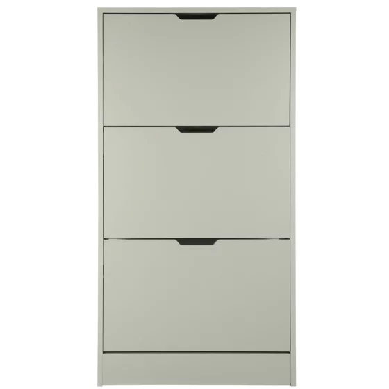 Pantofar Corry II, 3 sertare, 60x24x118 cm, Pal Melaminat/MDF, Gri Mat picture - 1