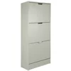 Pantofar Corry II, 3 sertare, 60x24x118 cm, Pal Melaminat/MDF, Gri Mat picture - 2