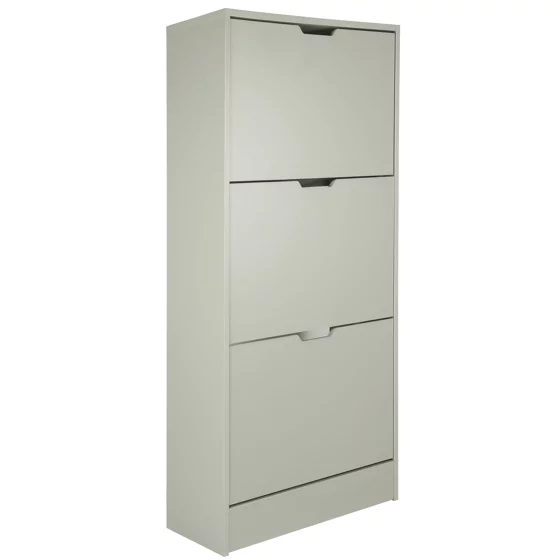 Pantofar Corry II, 3 sertare, 60x24x118 cm, Pal Melaminat/MDF, Gri Mat picture - 2