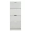 Pantofar Corry II, 4 sertare, 60x24x157 cm, Pal Melaminat/MDF, Alb picture - 1