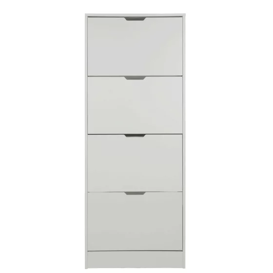 Pantofar Corry II, 4 sertare, 60x24x157 cm, Pal Melaminat/MDF, Alb picture - 1
