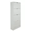 Pantofar Corry II, 4 sertare, 60x24x157 cm, Pal Melaminat/MDF, Alb picture - 2