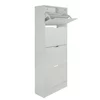 Pantofar Corry II, 4 sertare, 60x24x157 cm, Pal Melaminat/MDF, Alb picture - 3