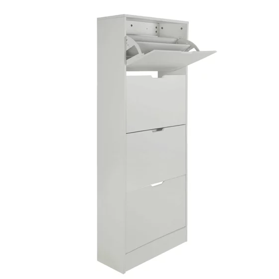 Pantofar Corry II, 4 sertare, 60x24x157 cm, Pal Melaminat/MDF, Alb picture - 3