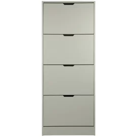Pantofar Corry II, 4 sertare, 60x24x157 cm, Pal Melaminat/MDF, Gri Mat