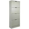 Pantofar Corry II, 4 sertare, 60x24x157 cm, Pal Melaminat/MDF, Gri Mat picture - 2