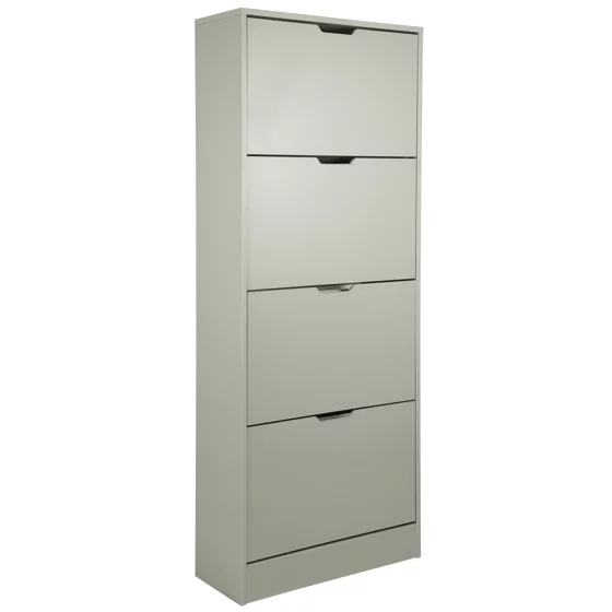 Pantofar Corry II, 4 sertare, 60x24x157 cm, Pal Melaminat/MDF, Gri Mat picture - 2