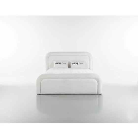 Pat Tapitat Angel, Spatiu De Depozitare, 160x200 cm, Stofa - Crem picture - 3