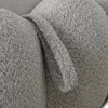 Pat Tapitat cu Somiera Rabatabila Akola, 160x200 cm, Boucle, Gri Deschis picture - 6