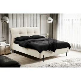 Pat Tapitat Danae Somiera Rabatabila, Tapiterie Premium, 160x200 cm, Ivory