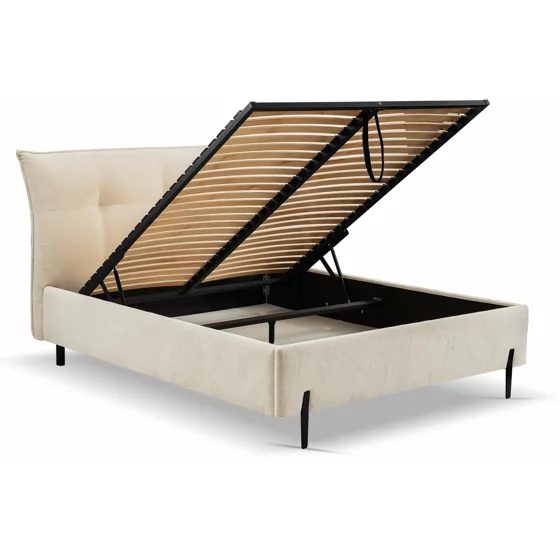 Pat Tapitat Danae Somiera Rabatabila, Tapiterie Premium, 160x200 cm, Ivory picture - 3